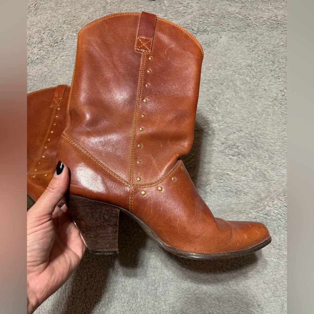 Vintage Leather Cowboy Boots
